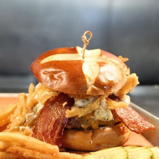 CAJUN BACON BLUE BURGER